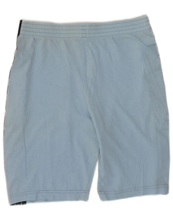 CHAMPION Damen Graphic Sport Shorts UK 14 Large Blue Colourblock