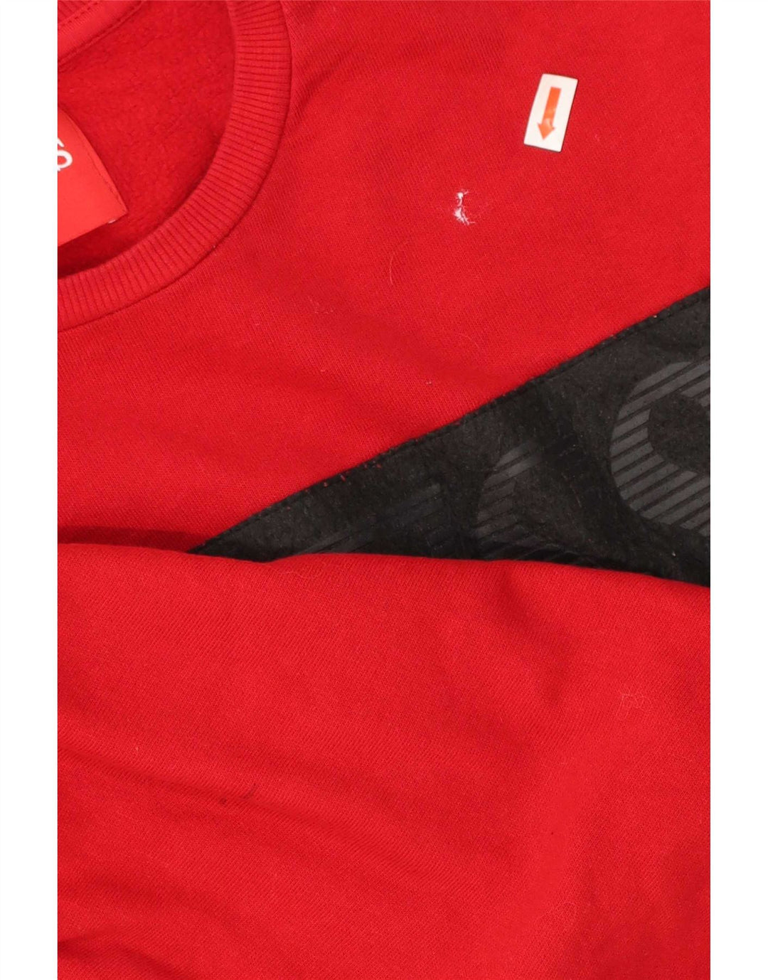 Guess Herren-Sweatshirt mit Grafik, mittelrote Baumwolle