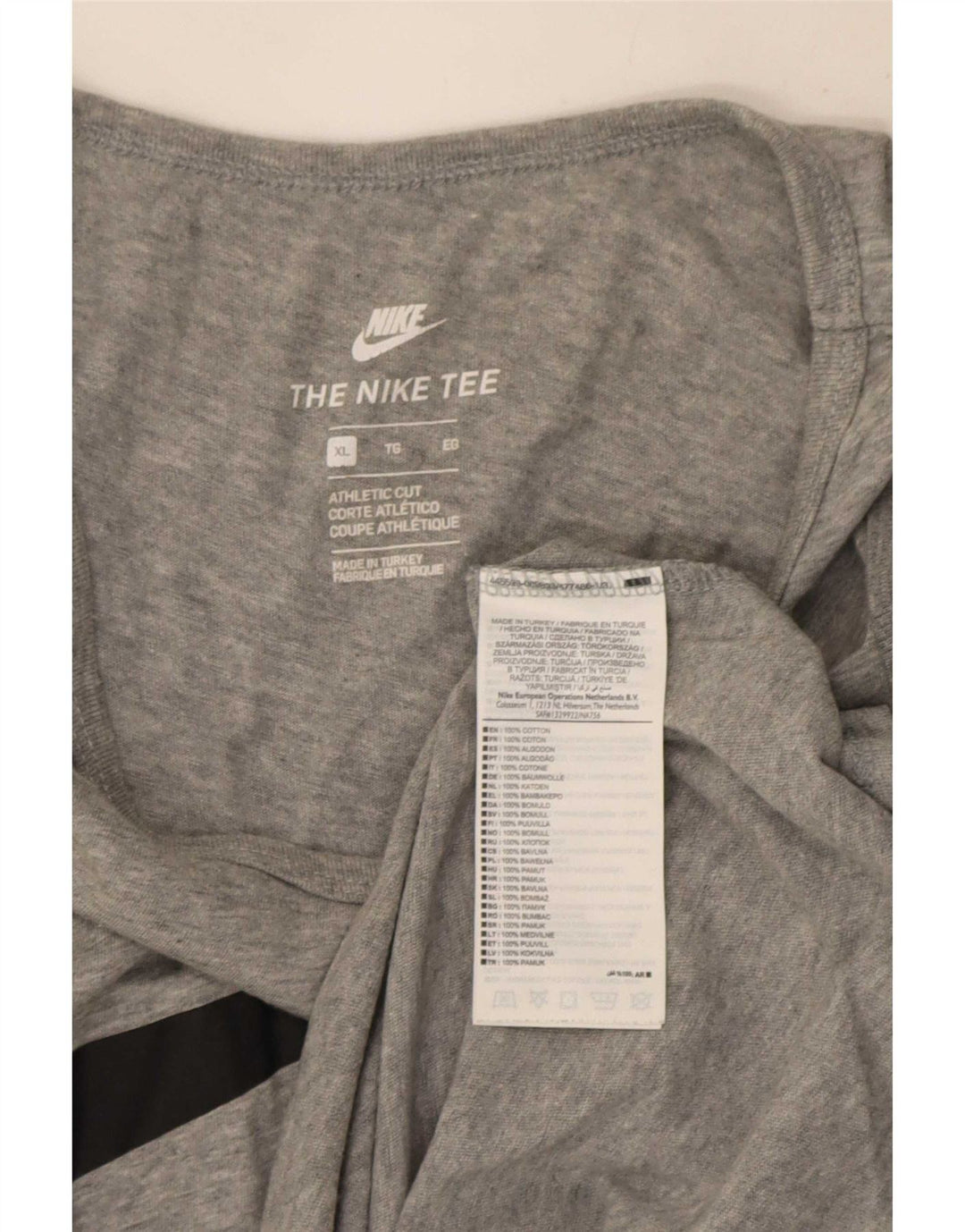 Nike Herren Athletic Cut Grafik-Weste-Oberteil XL aus grauer Baumwolle