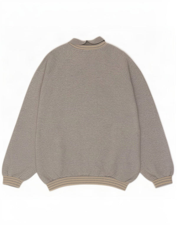 Best Company Herren-Sweatshirt mit Rollkragen, Größe L, Baumwolle, Grau