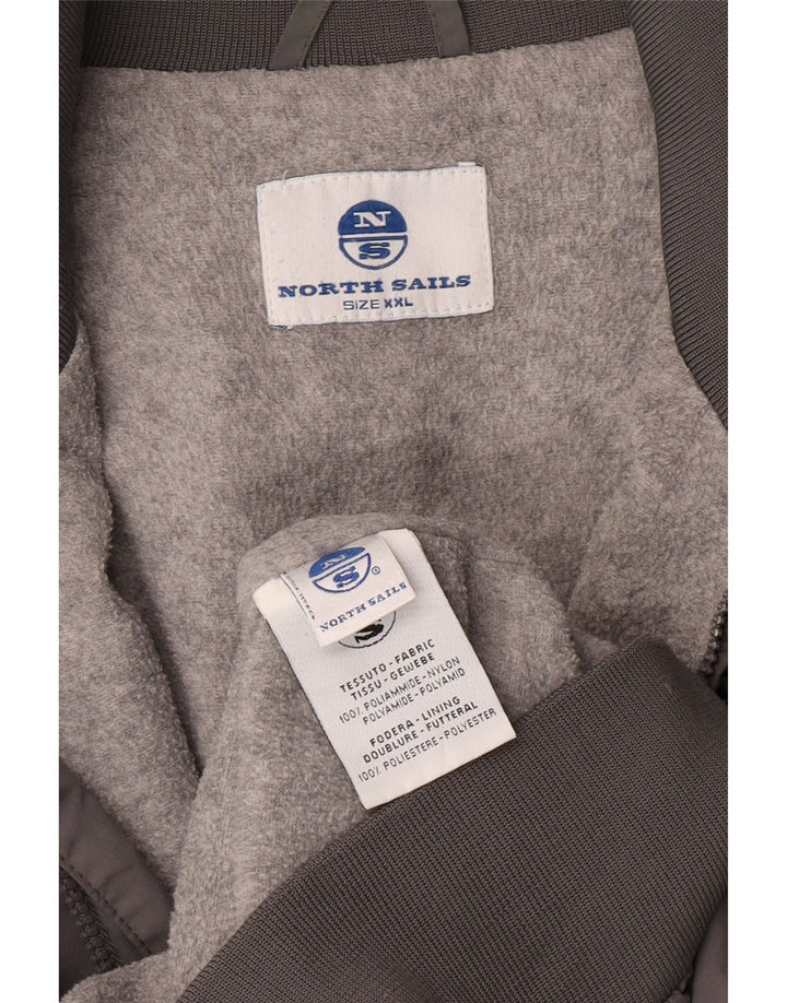 North Sails Herren Bomberjacke UK 44 2XL Graues Polyamid