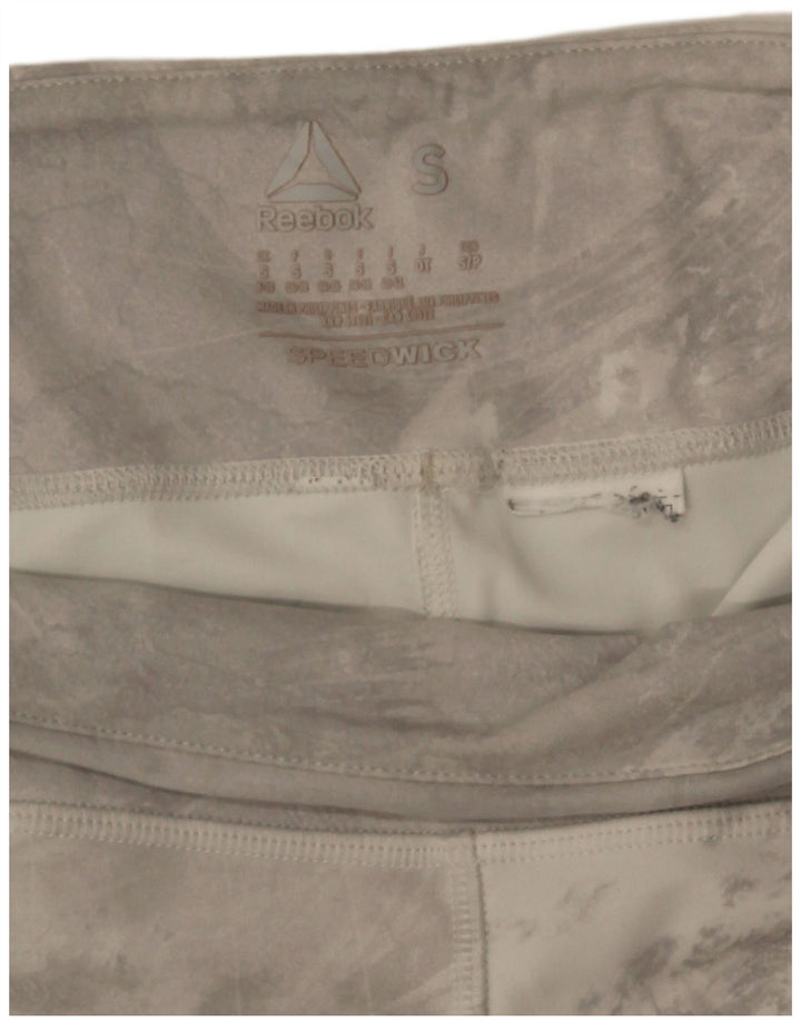 Reebok Damen Leggings UK 8/10 Small Grau Tie Dye