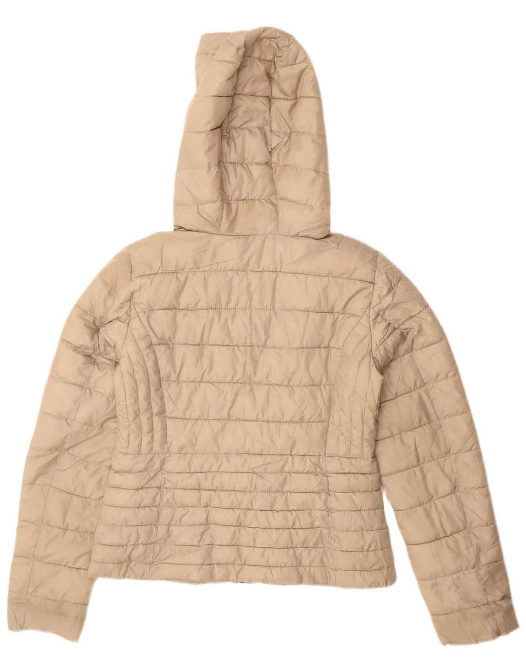 Zara Damen-Kapuzenjacke, wattiert, UK 14, Mittelbeige, Polyester