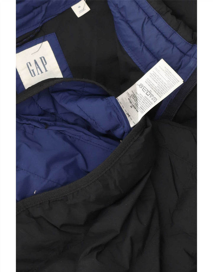Gap Herren Wattierte Jacke UK 38 Medium Schwarz Polyester