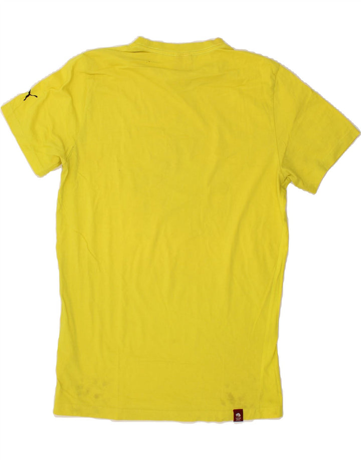PUMA Mens Graphic T-Shirt Top Medium Yellow Cotton Vintage Puma and Second-Hand Puma from Messina Hembry 