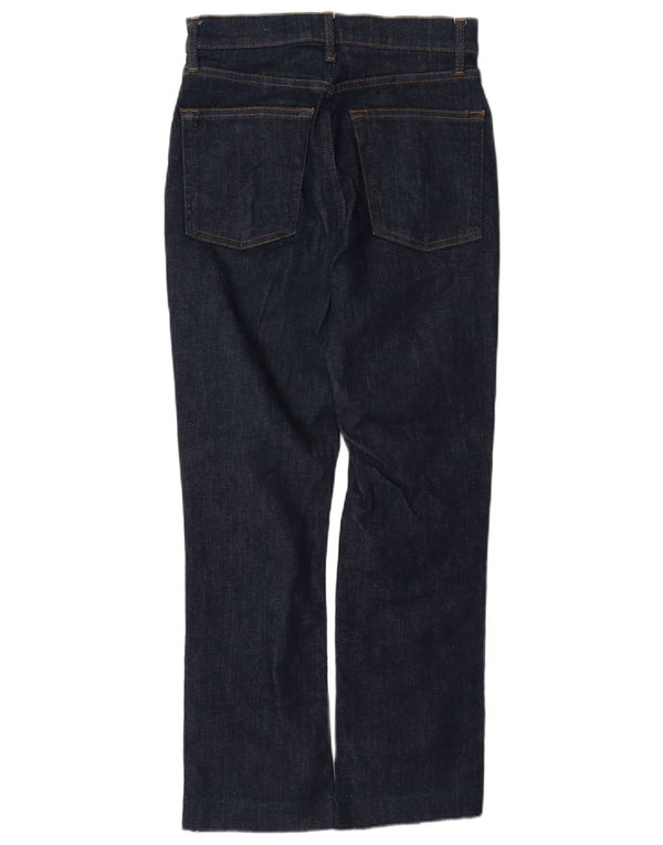 Zara Damen-Jeans mit hoher Taille, kurz geschnitten, EU 38, Größe S, W28, L26, Marineblau