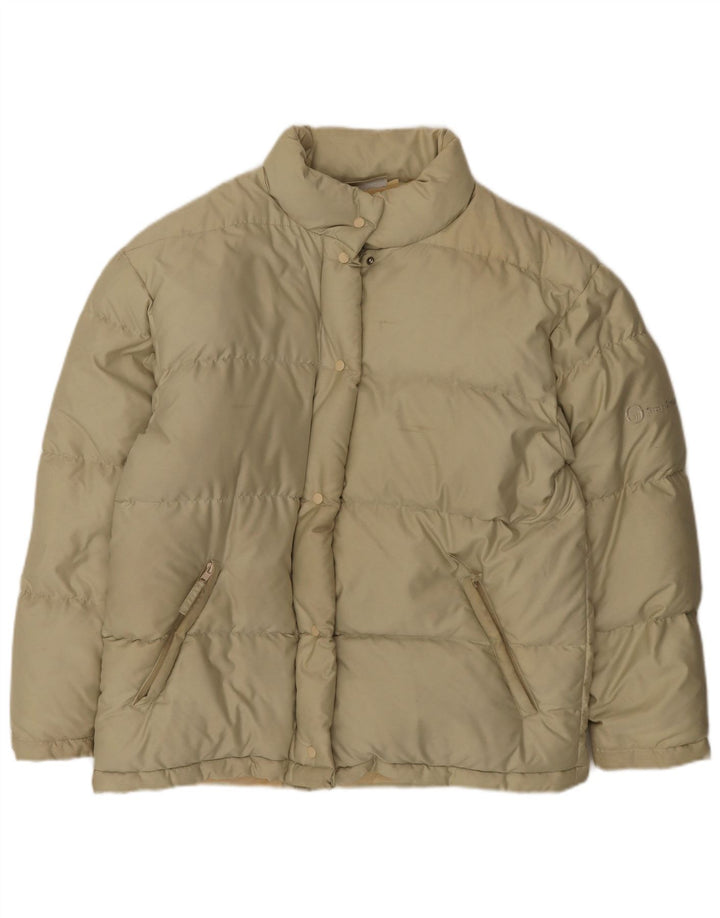 Sergio Tacchini Damen Wattierte Jacke UK 18 XL Beige Polyester