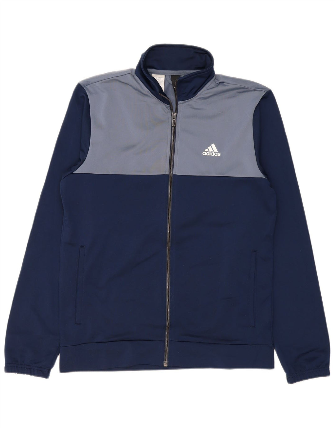 ADIDAS Herren-Trainingsanzug-Top-Jacke, mittelgroß, Marineblau, Farbblock