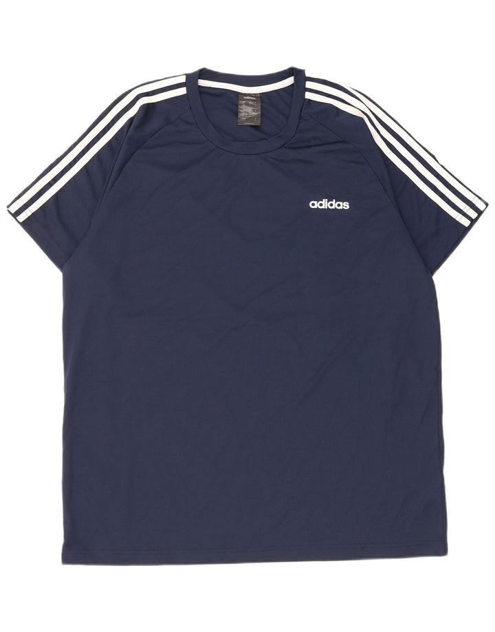 Adidas Herren Climalite T-Shirt Top XL Marineblau Polyester