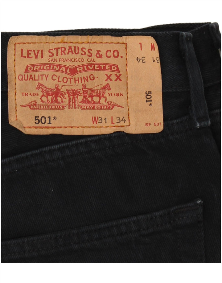 LEVI'S Herren 501 Straight Jeans W31 L34 Marineblau