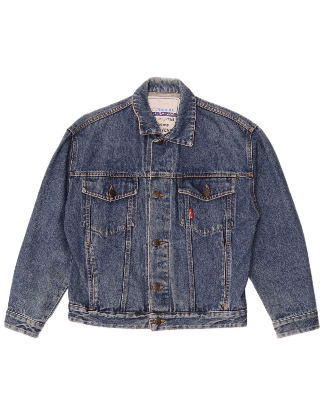 Carrera Jungen-Jeansjacke mit lockerer Passform, 11–12 Jahre, blaue Baumwolle