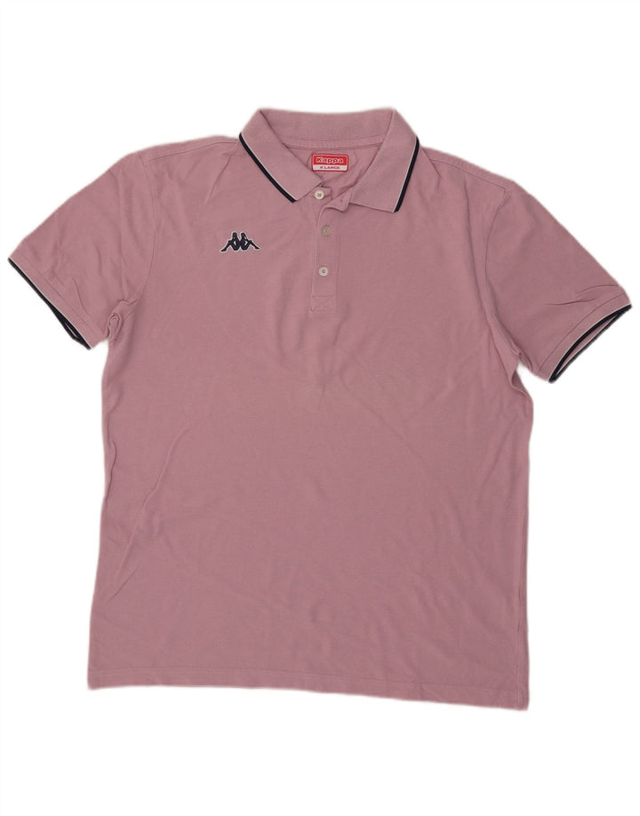 Kappa Herren Poloshirt XL Rosa Baumwolle