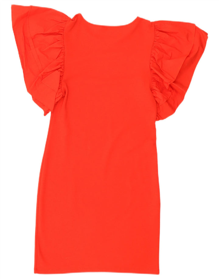Zara Damen Batwing Bodycon Kleid UK 14 Large Rot