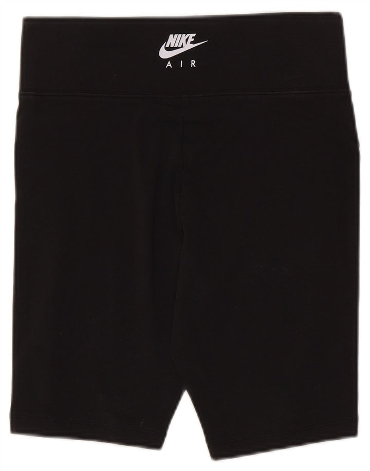 Nike Damen Graphic Sport Shorts UK 12 Mittelschwarze Baumwolle