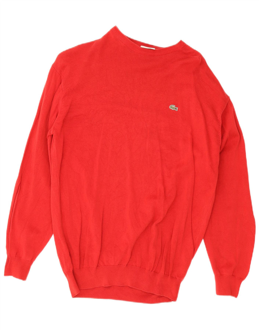 Lacoste Herren-Pullover mit Rundhalsausschnitt, Größe 4, mittelrote Baumwolle
