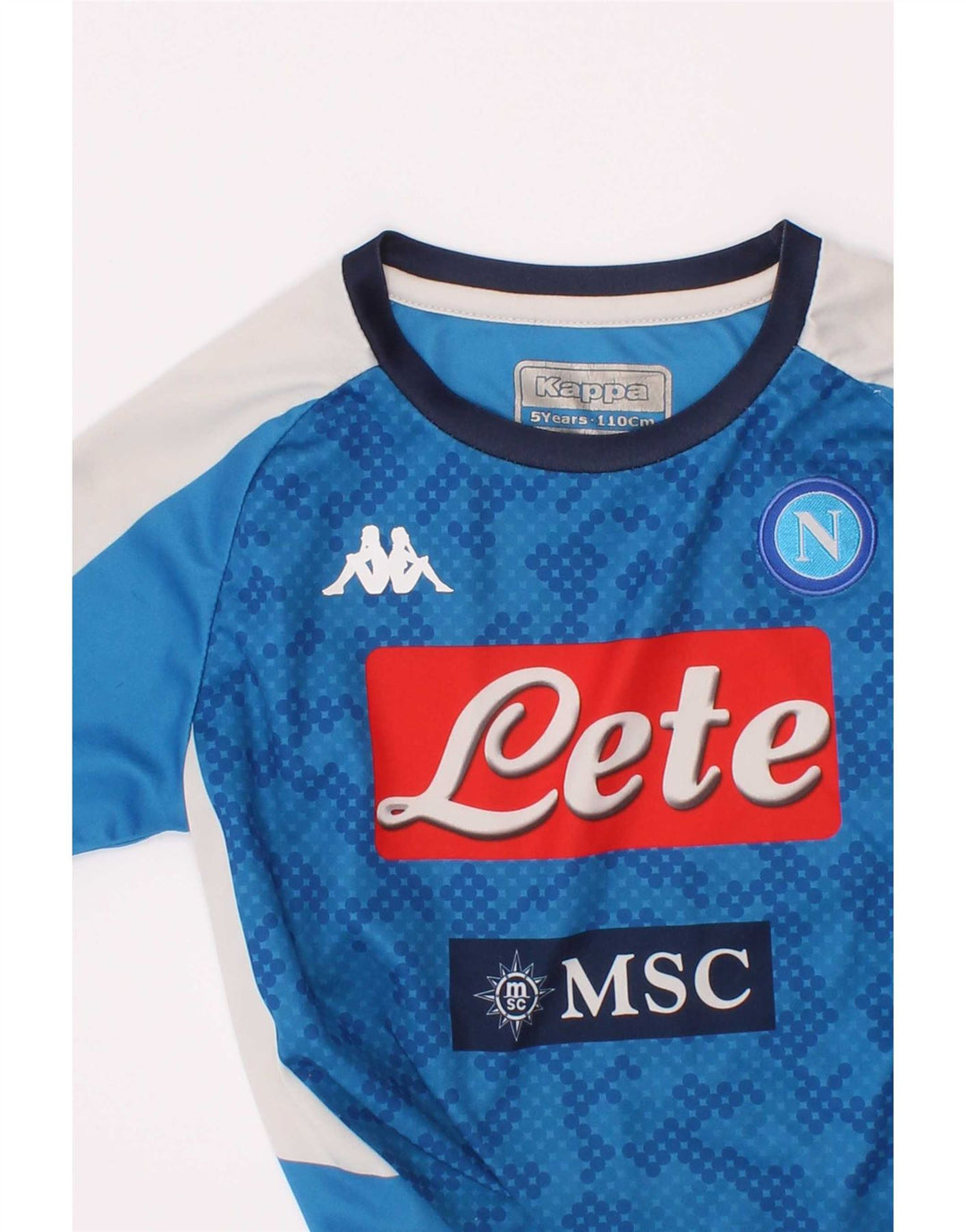 Kappa Jungen-T-Shirt mit Grafik, 4–5 Jahre, blaues Farbblockdesign