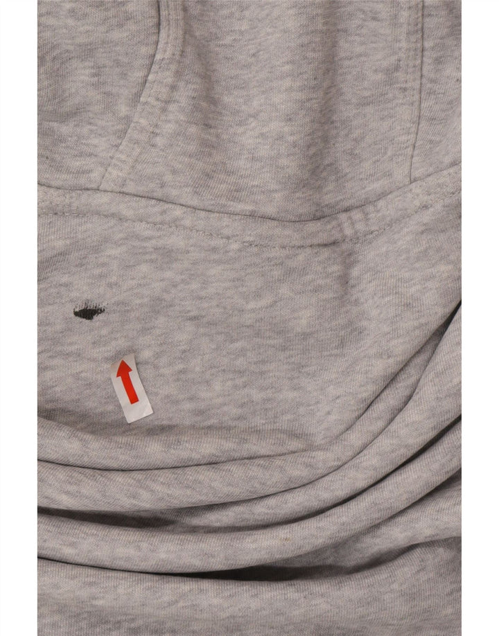 Nike Herren-Kapuzenpullover aus mittelgrau gefleckter Baumwolle