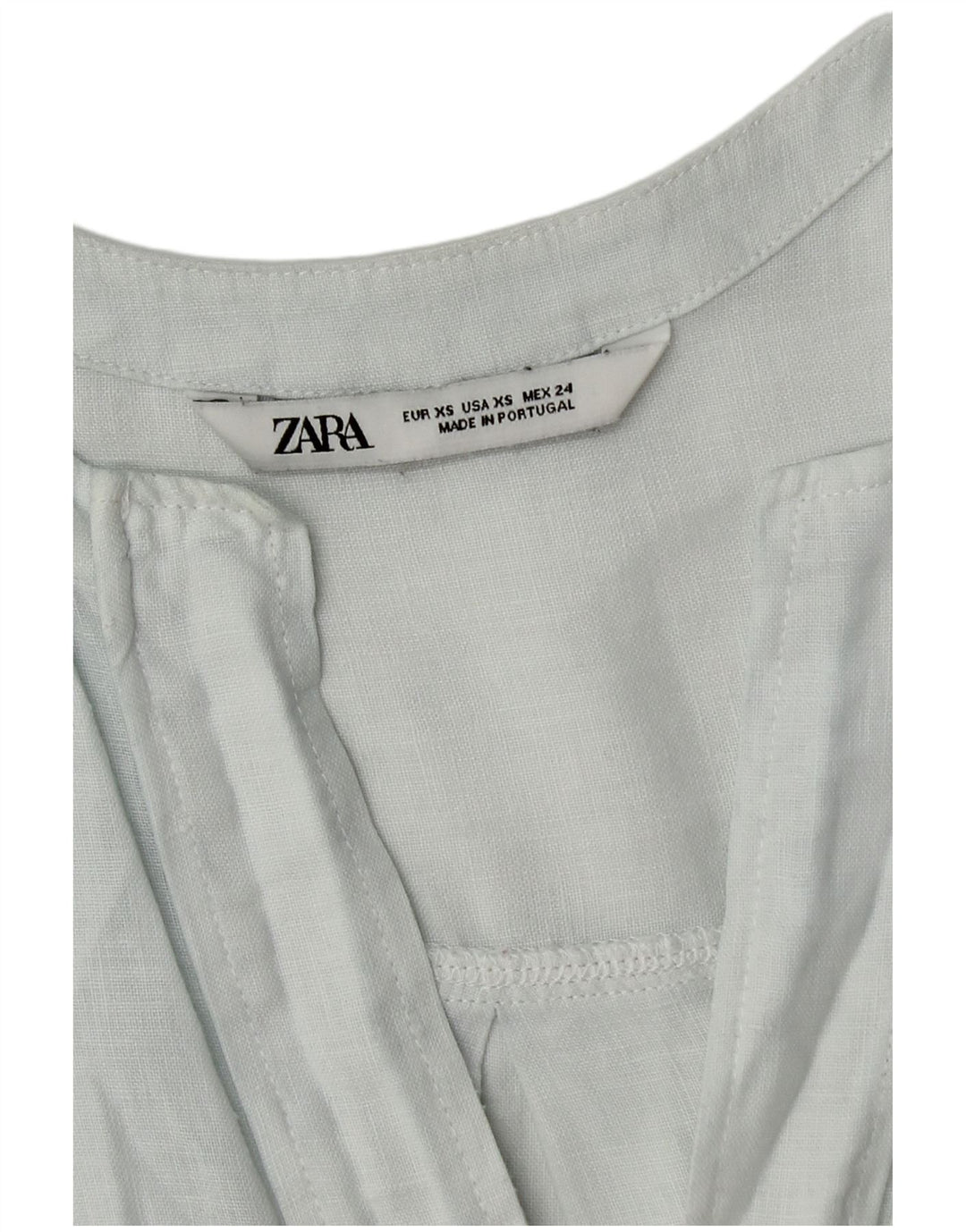 Zara Damen-Blusenoberteil mit übergroßen 3/4-Ärmeln, UK 6 XS, Blau
