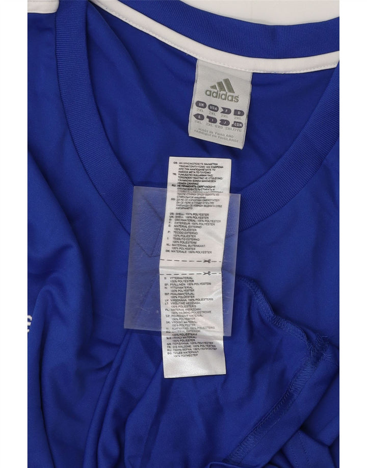 ADIDAS Herren Climalite T-Shirt Top 2XL Blau Polyester