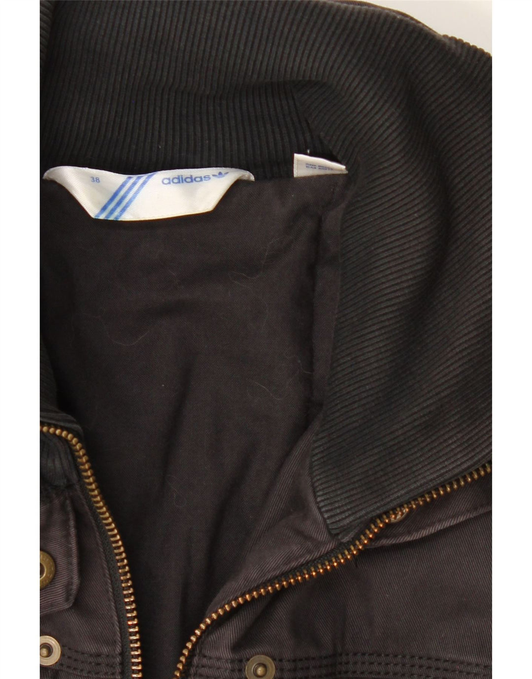 ADIDAS Womens Utility Jacket EU 38 Small Black Cotton Vintage Adidas and Second-Hand Adidas from Messina Hembry 