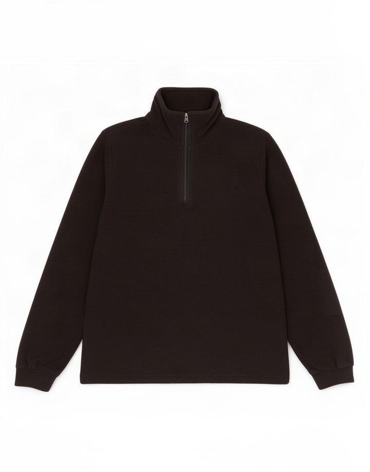 Brugi Damen-Fleecepullover mit Reißverschluss am Hals, UK 14, mittelschwarz, Polyester