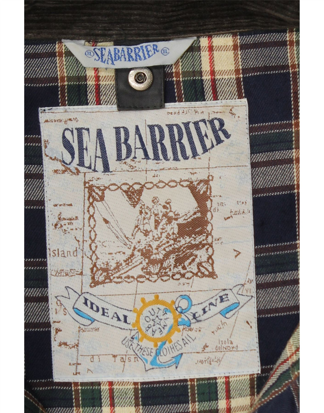 Sea Barrier Herrenjacke aus gewachster Baumwolle, UK 42, XL, Schwarz