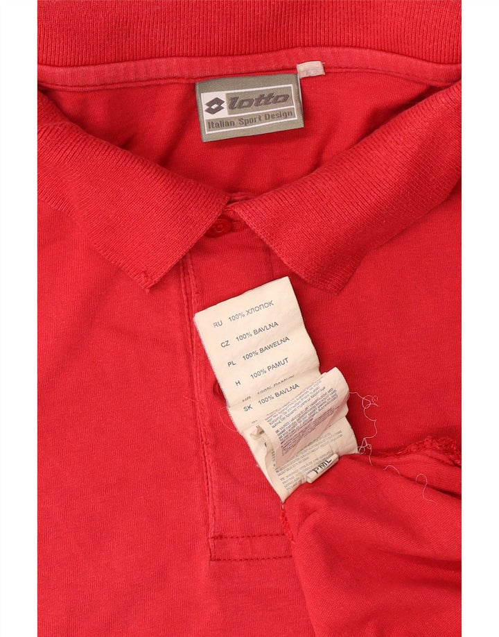 LOTTO Herren-Poloshirt, groß, rote Baumwolle