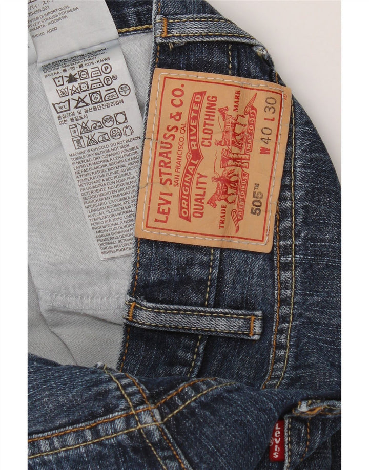 Levi's Herren 505 Straight Jeans W40 L30 Blaue Baumwolle