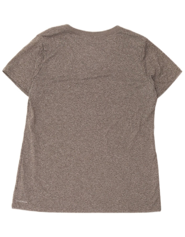 Reebok Damen T-Shirt Top UK 16 Large Grau Polyester