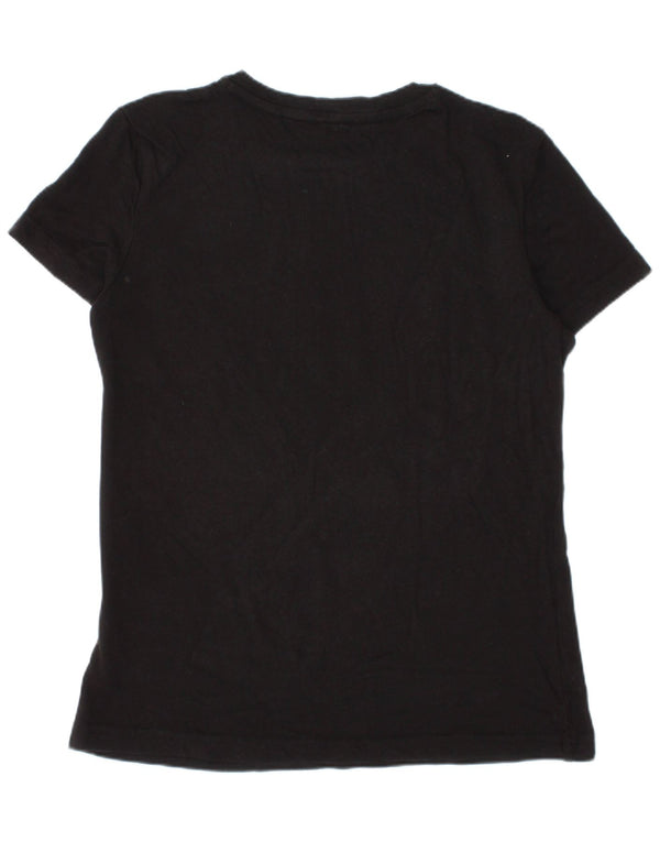 Puma Mädchen Grafik T-Shirt Top 11-12 Jahre Schwarz