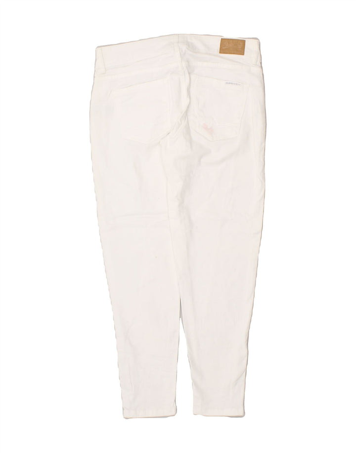 SUPERDRY Womens Slim Cropped Jeans W30 L26  White Cotton | Vintage Superdry | Thrift | Second-Hand Superdry | Used Clothing | Messina Hembry 