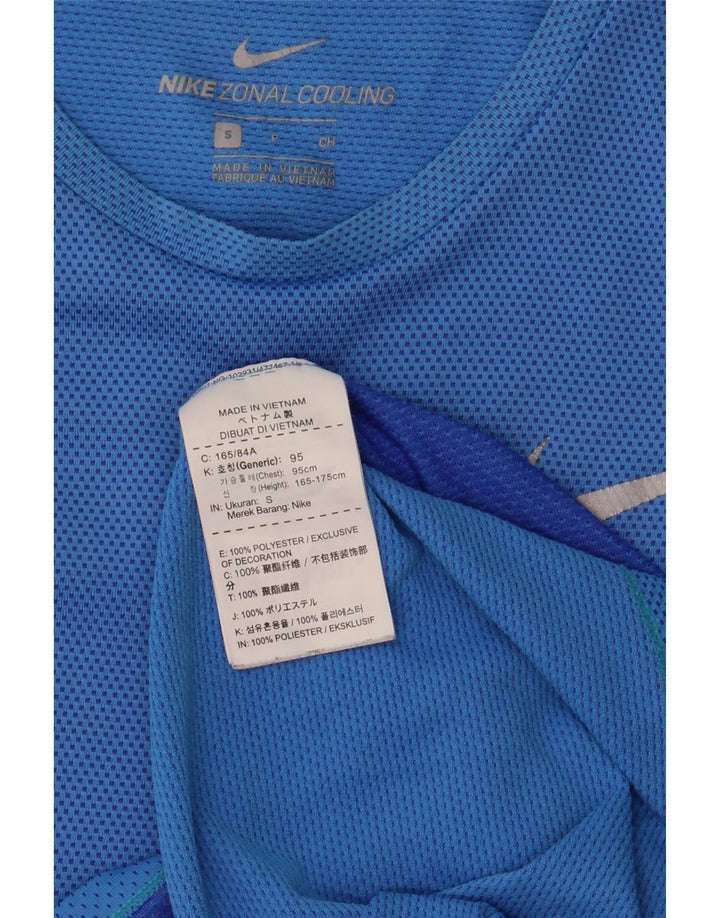 Nike Herren T-Shirt Top Small Blau Polyester