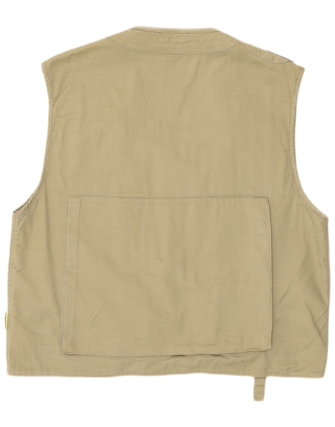 Vintage Herren Utility Gilet IT 50 Große Khaki Baumwolle