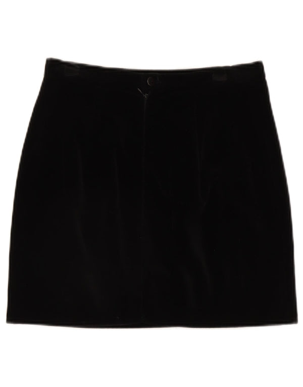 Elizabeth Ascot Damen Samt-Minirock IT 42 Medium W28 Schwarz