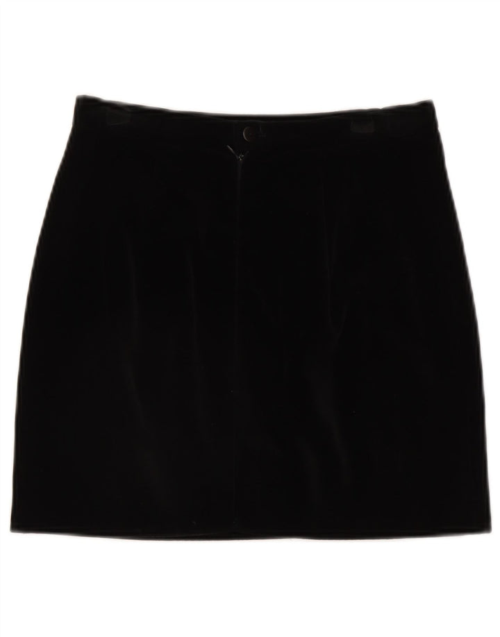 Elizabeth Ascot Damen Samt-Minirock IT 42 Medium W28 Schwarz