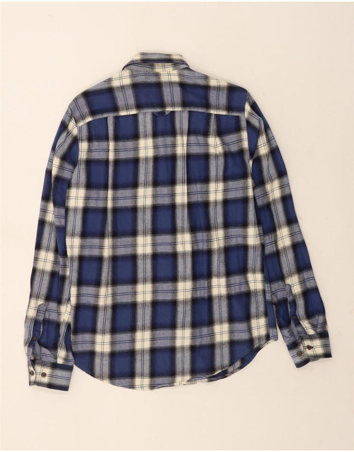 Superdry Herren-Flanellhemd, klein, marineblau, kariert, Baumwolle