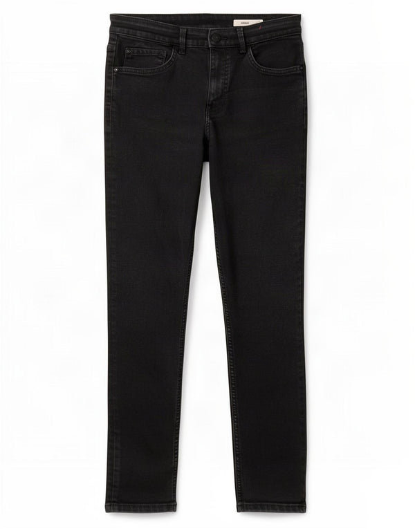 Marks & Spencer Damen Crop Skinny Jeans UK 12 Medium W30 L25 Schwarze Baumwolle