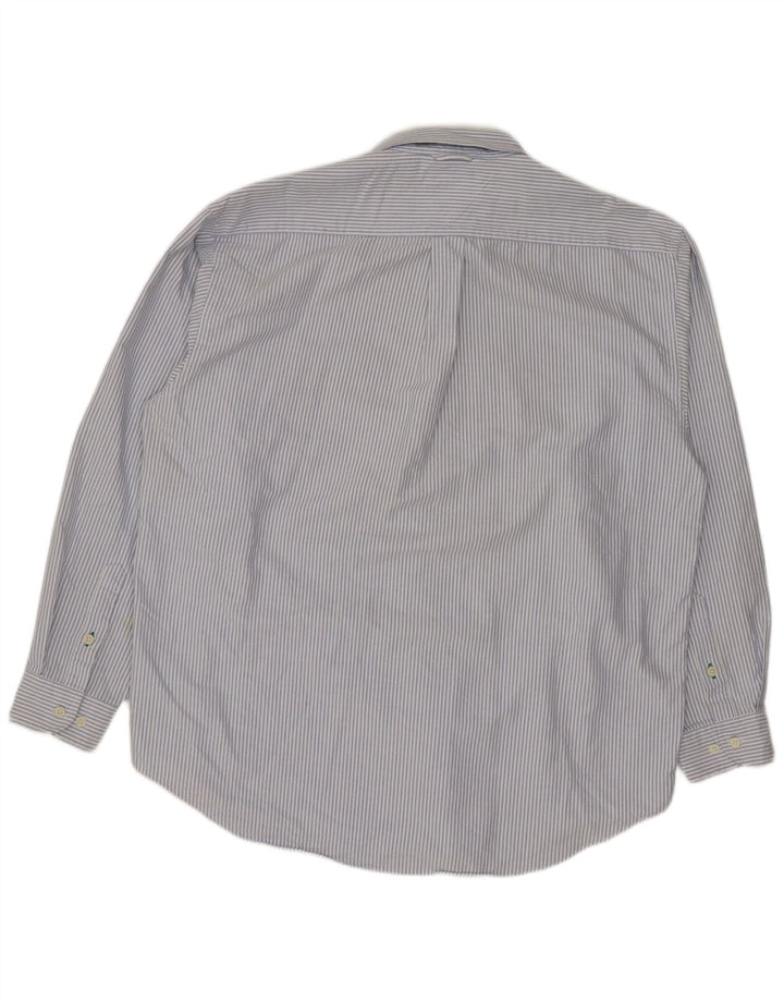 Tommy Hilfiger Herrenhemd aus mittelblauer Nadelstreifen-Baumwolle