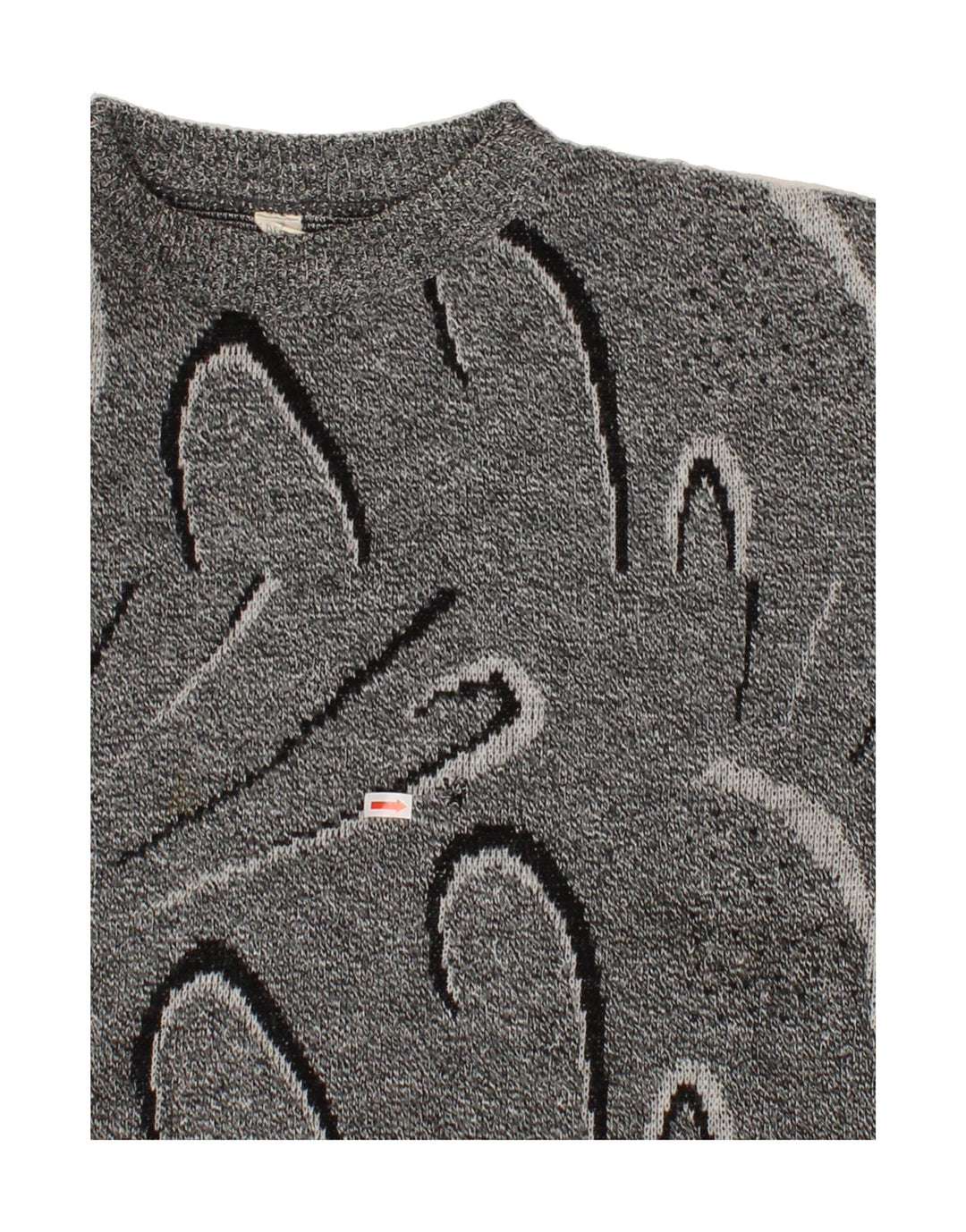 VINTAGE Womens Crew Neck Jumper Sweater EU 48 2XL Grey Polyester Vintage Vintage and Second-Hand Vintage from Messina Hembry 
