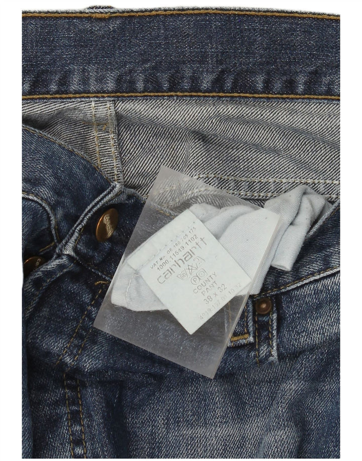 Carhartt Herren Straight Jeans W38 L32 Blaue Baumwolle