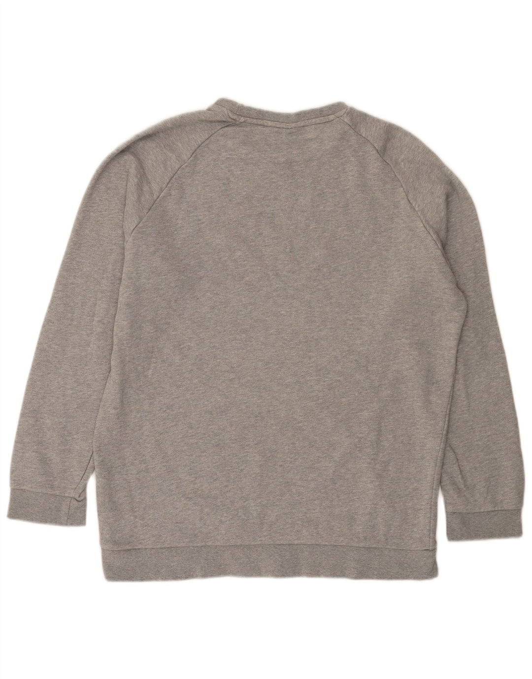 Adidas Herren-Sweatshirt-Pullover, große, grau gefleckte Baumwolle
