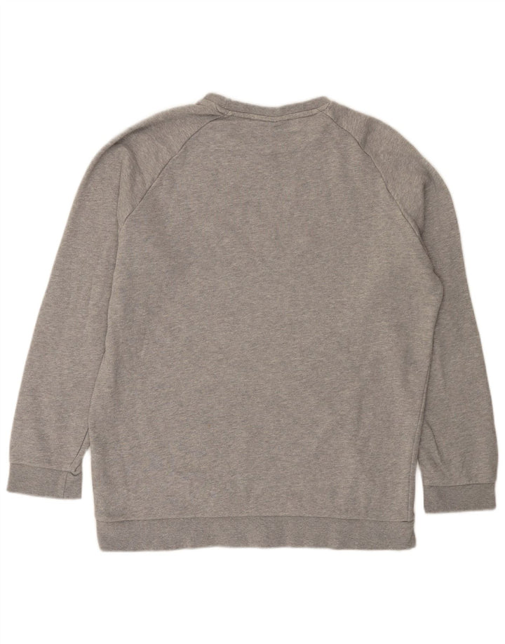 Adidas Herren-Sweatshirt-Pullover, große, grau gefleckte Baumwolle