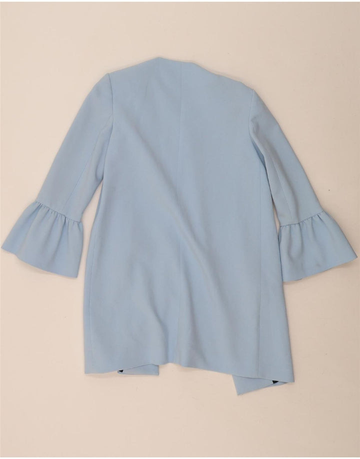 ZARA Womens 3/4 Sleeve Open Overcoat UK 6 XS Blue Vintage Zara and Second-Hand Zara from Messina Hembry 