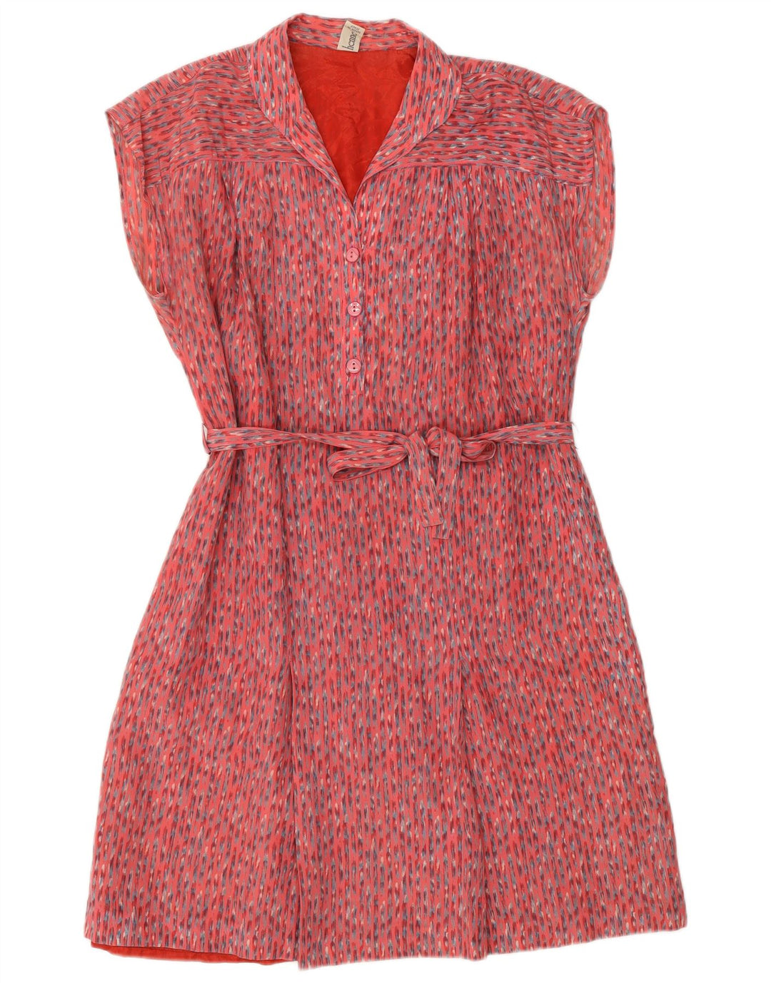 Hennes Damen ärmelloses Basic-Kleid UK 14 Mittelrosa gestreift