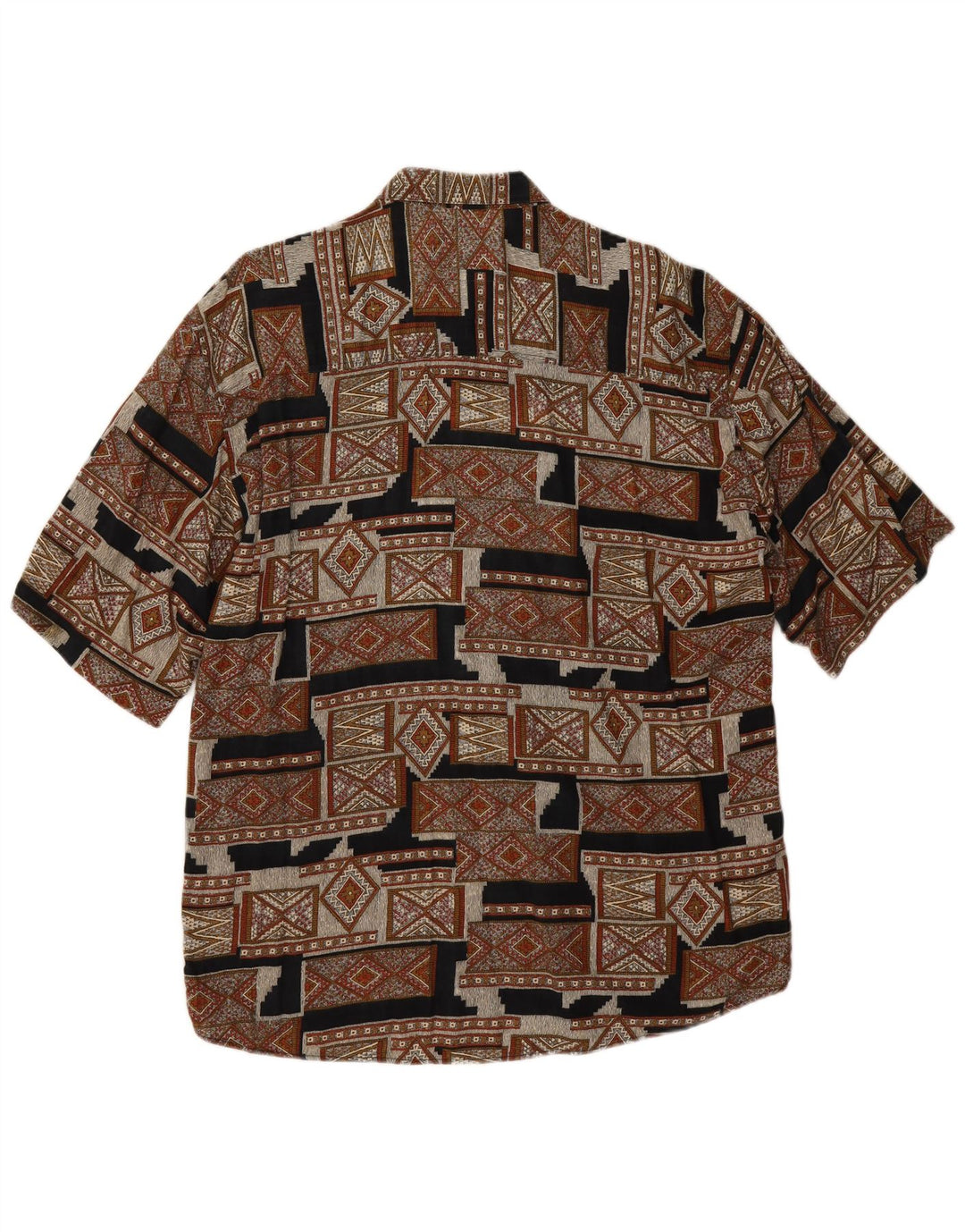 Explorer Herren Kurzarmhemd XL Braun Geometrisch