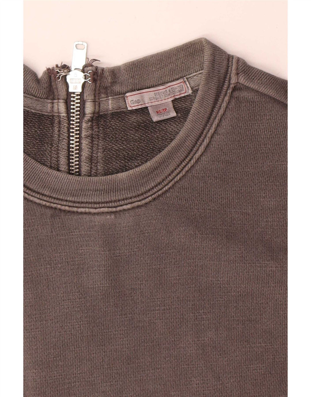 Gap Damen Langarm-Basic-Kleid UK 6 XS Graue Baumwolle