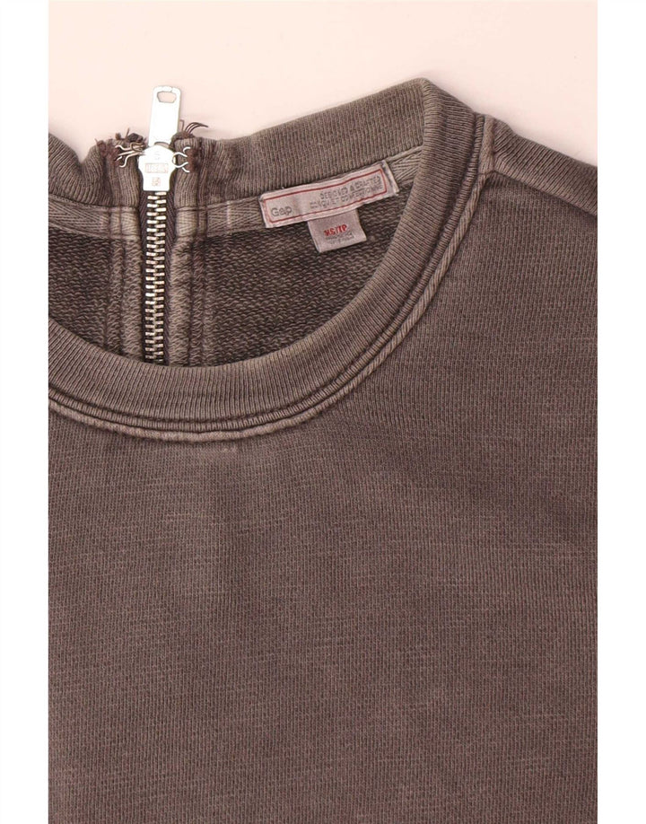 Gap Damen Langarm-Basic-Kleid UK 6 XS Graue Baumwolle