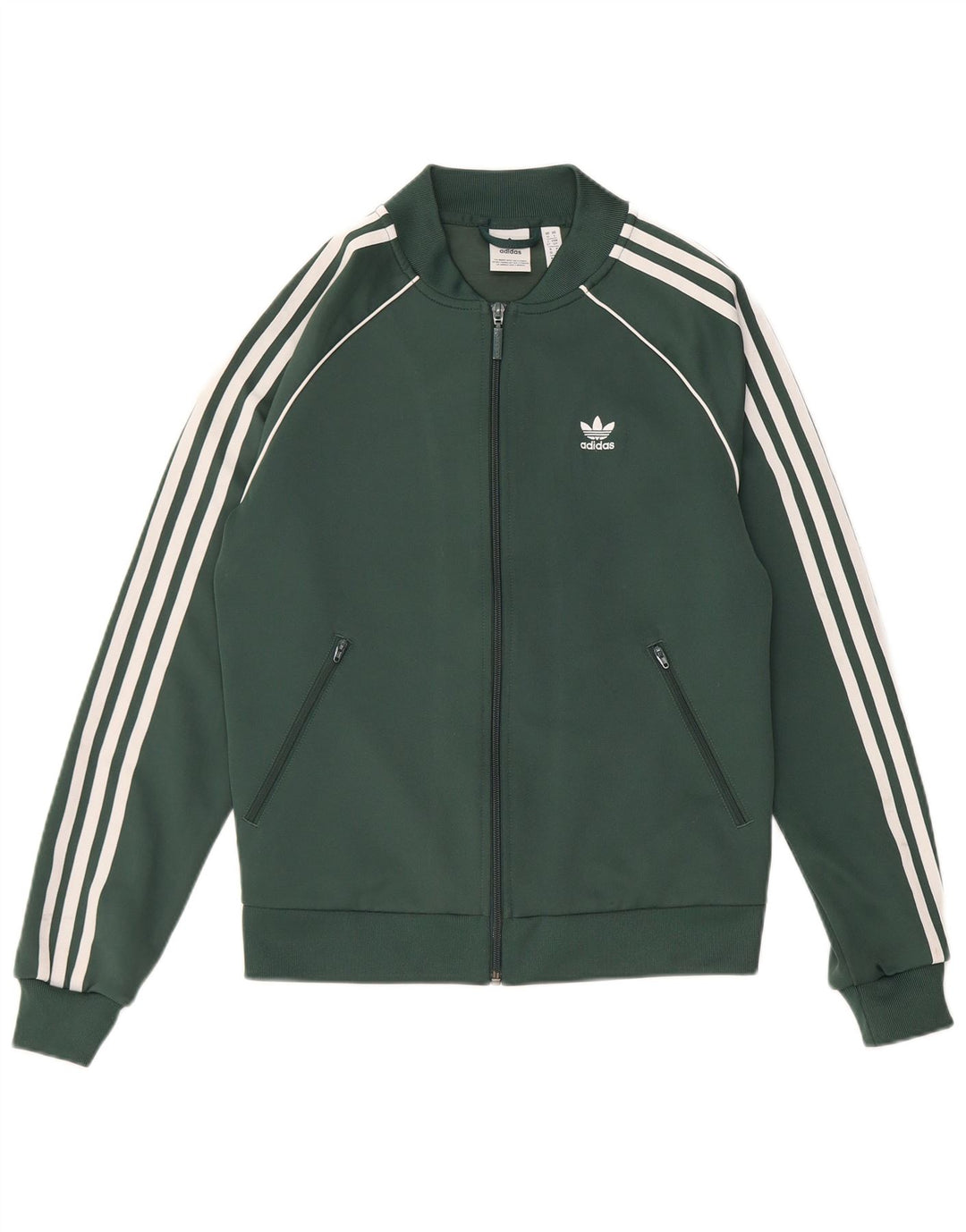 Adidas Damen-Trainingsanzug mit normaler Passform, Top-Jacke, Gr. 10, klein, grün, Polyester