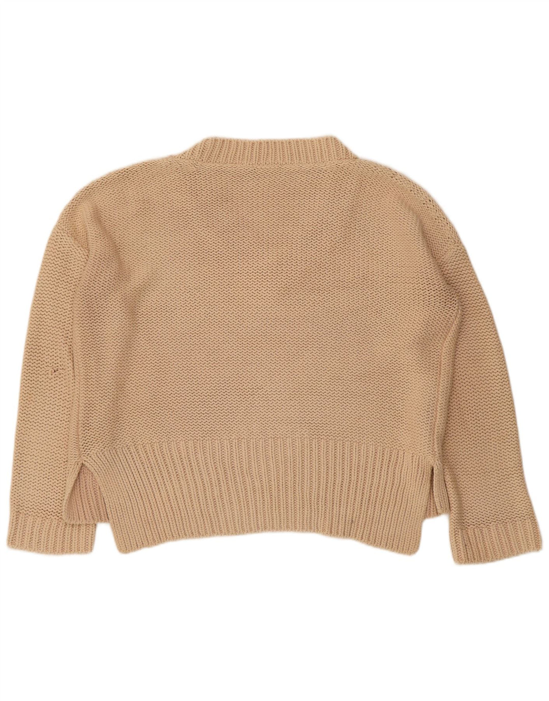 Marks & Spencer Damen-Pullover in Übergröße mit V-Ausschnitt, Gr. 12, Mittelbeige