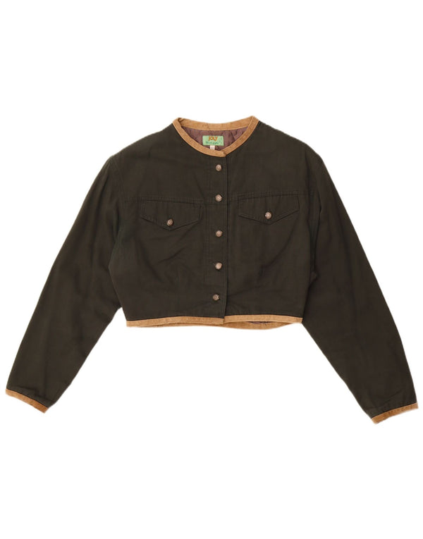 Vintage Damen Loose Fit 2-teiliger Anzug EU 40/42 Medium W26 L25 Grüne Baumwolle